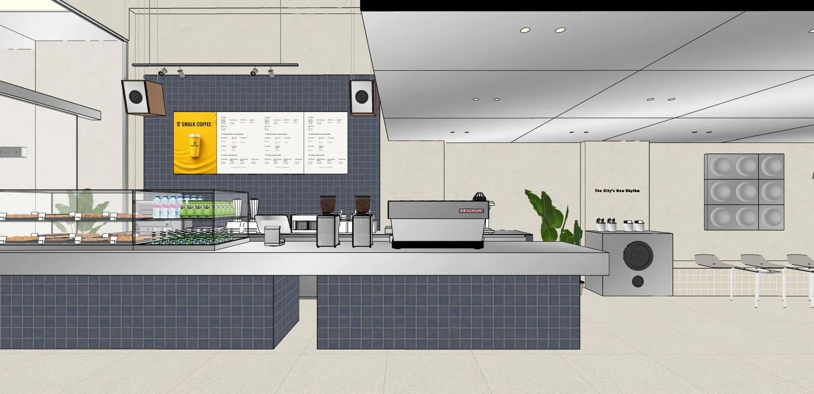 Swalk Coffee bar önü çizimi